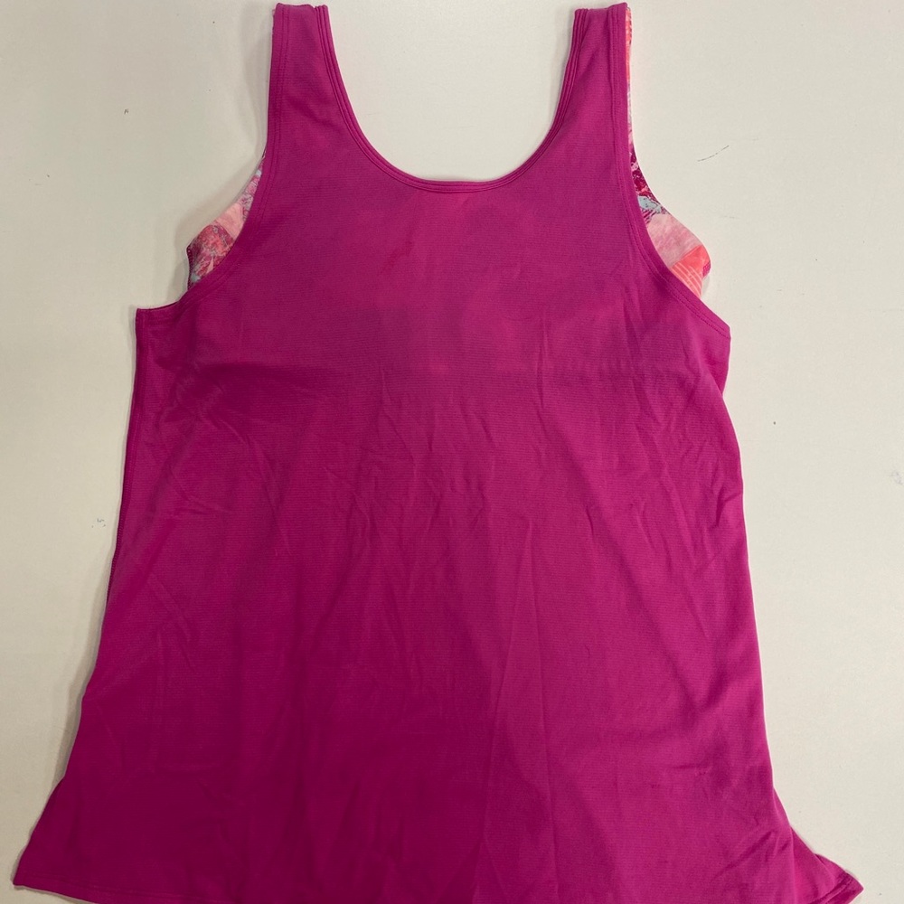 Ivivva workout tank with printed sports bra.